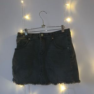 Black Denim Miniskirt!!
